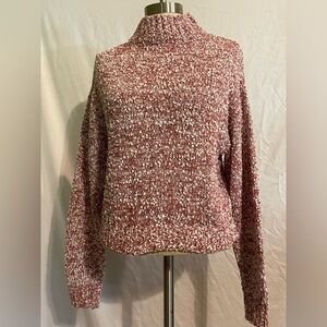 Blush & Bloom Women's Marled Knit Sweater Red & White | Size XS